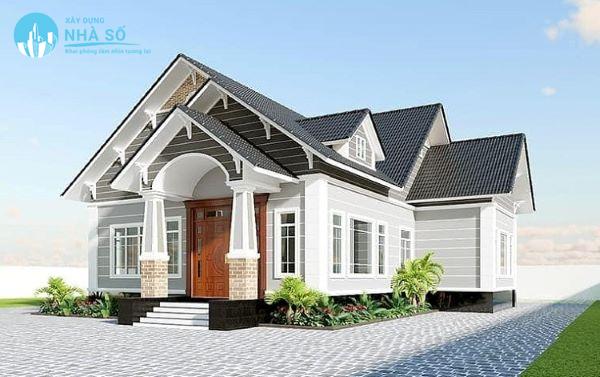 Mẫu nhà cấp 4 mái thái 3 phòng ngủ 120m2 đẹp