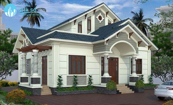Mẫu nhà cấp 4 mái thái 3 phòng ngủ 120m2 mới