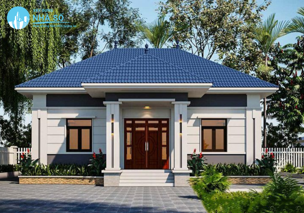 Mẫu nhà cấp 4 mái thái 3 phòng ngủ 120m2 đơn giản