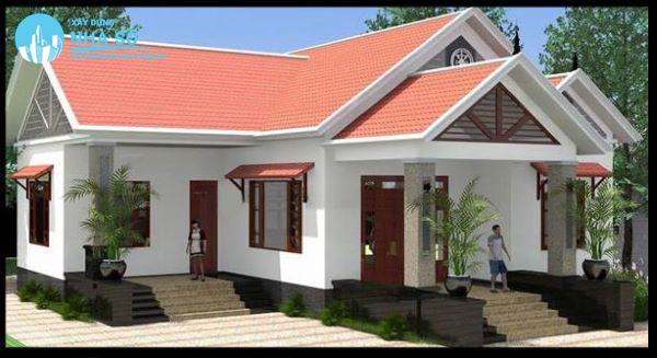 Mẫu nhà cấp 4 mái thái 3 phòng ngủ chữ L sang trọng