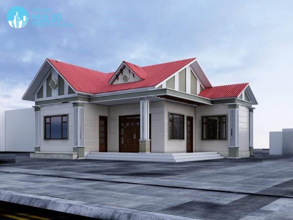 Mẫu nhà cấp 4 mái thái 8x12m thịnh hành