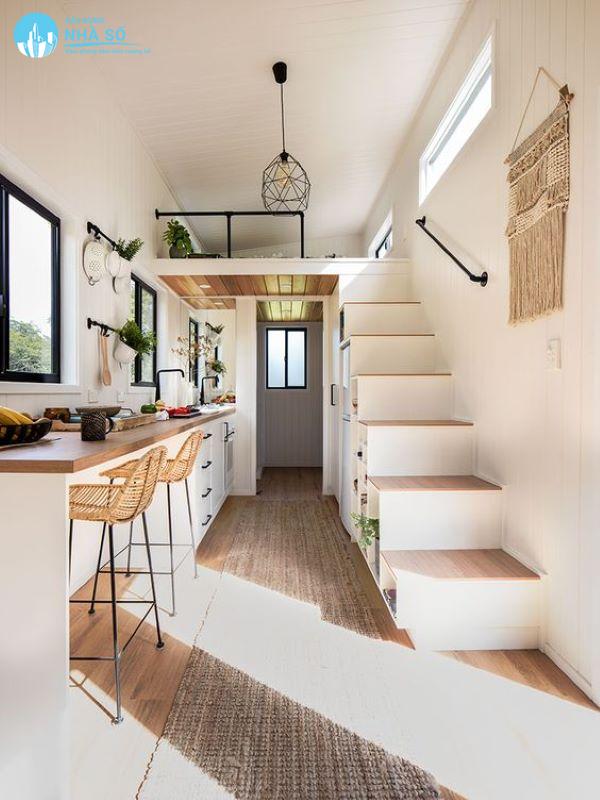 Mẫu nhà cấp 4 gác lửng 2 phòng ngủ ấn tượng