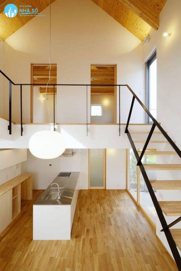 Mẫu nhà cấp 4 gác lửng 3 phòng ngủ đơn giản