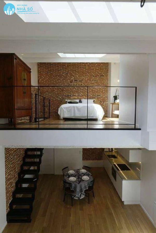 Mẫu nhà cấp 4 gác lửng 300 triệu sang trọng