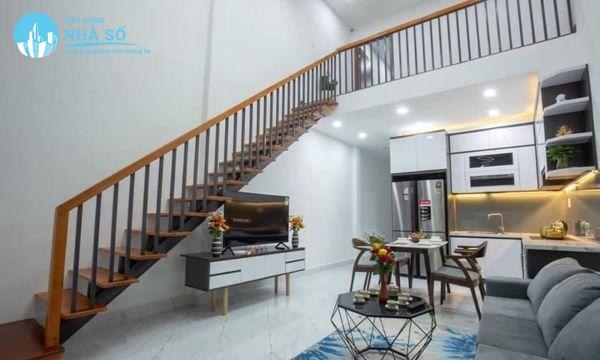Mẫu nhà cấp 4 có gác lửng 4x16 hiện đại