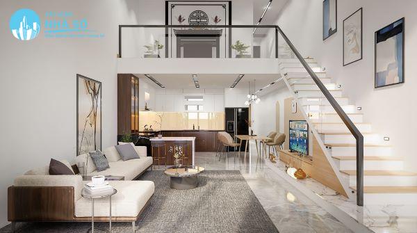 Mẫu nhà cấp 4 có gác lửng 5x15 đẹp