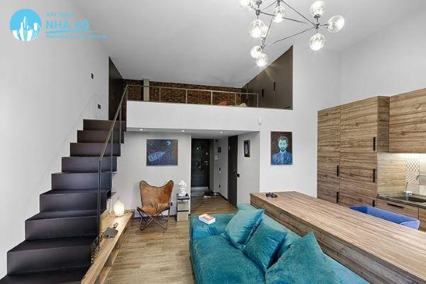 Mẫu nhà cấp 4 có gác lửng 5x18 hiện đại