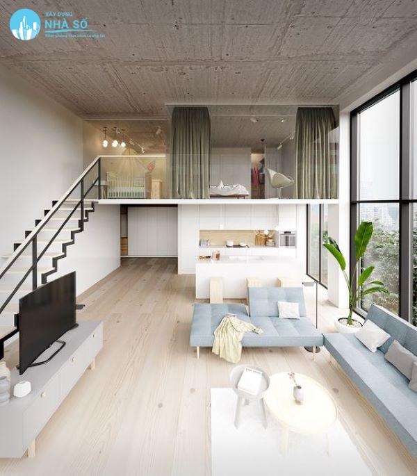 Mẫu nhà cấp 4 có gác lửng 8x12 phong cách biệt thự