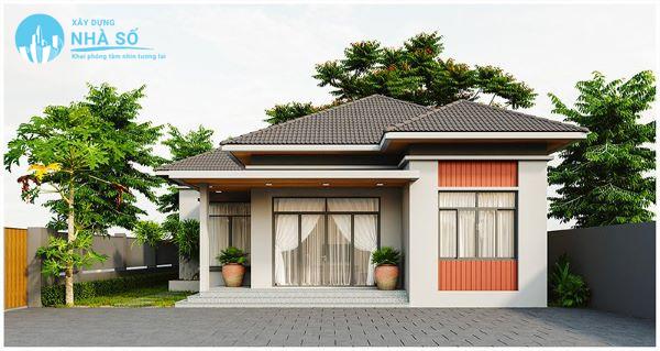 Mẫu nhà cấp 4 mái nhật 3 phòng ngủ hiện đại