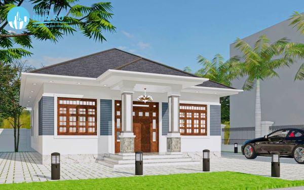 Mẫu nhà cấp 4 mái nhật 3 phòng ngủ theo phong cách nhà phố
