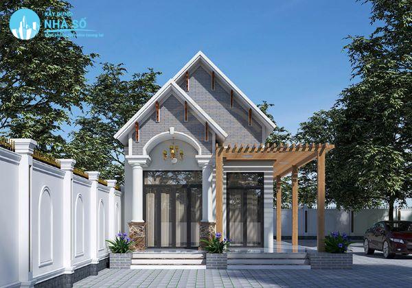 Mẫu nhà cấp 4 mái tôn 5x20 đẹp