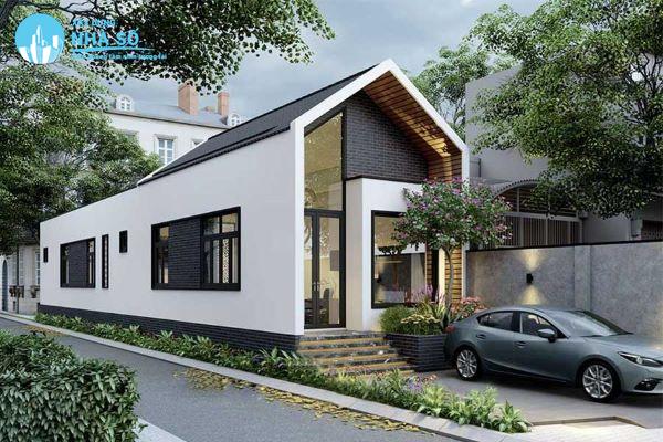 Mẫu nhà cấp 4 mái tôn 5x20 ấn tượng