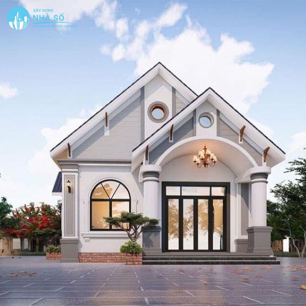 Mẫu nhà cấp 4 100m2 3 phòng ngủ 1 thờ phong cách Tây Âu