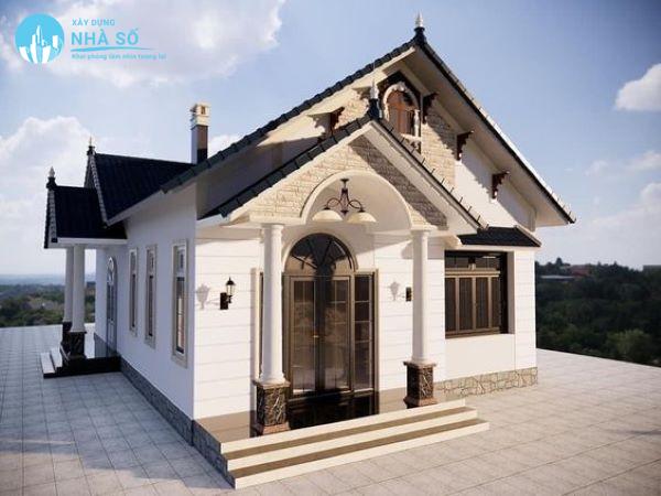 Mẫu nhà cấp 4 100m2 3 phòng ngủ 1 thờ sang trọng