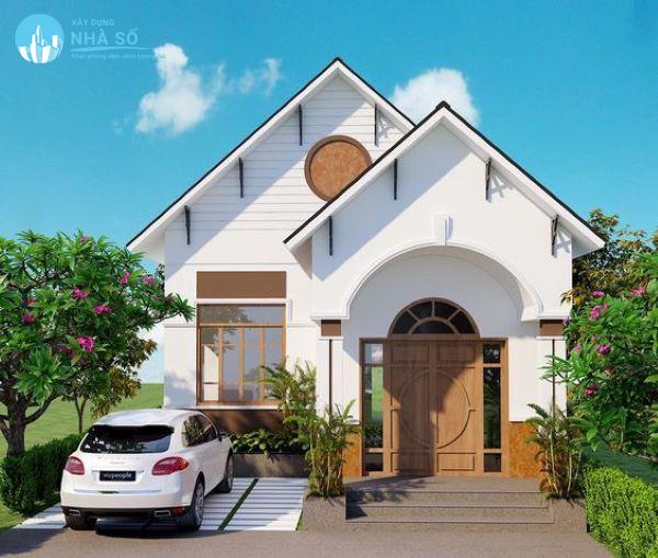 Mẫu nhà cấp 4 100m2 3 phòng ngủ 1 thờ mộc mạc
