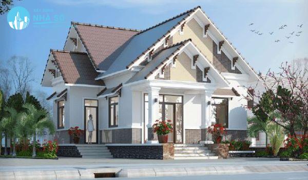 Mẫu nhà cấp 4 120m2 3 phòng ngủ 1 thờ trang trọng