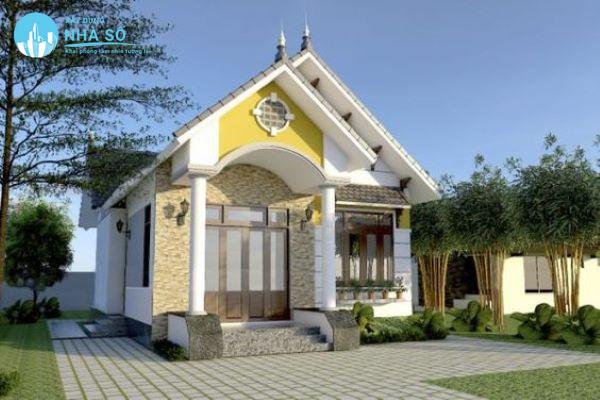 Mẫu nhà cấp 4 2 phòng ngủ 70m2 đẹp