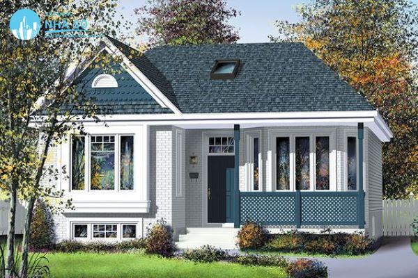 Mẫu nhà cấp 4 2 phòng ngủ 70m2 hiện đại