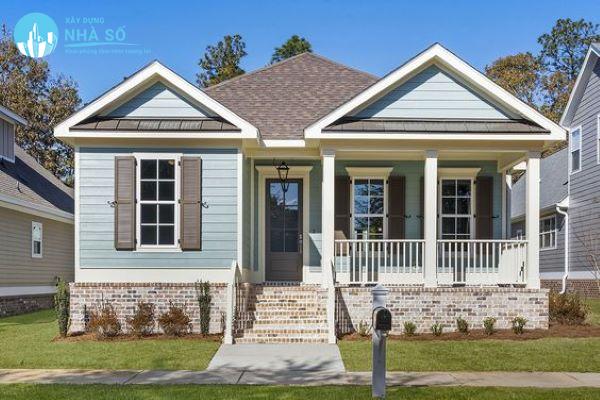 Mẫu nhà cấp 4 2 phòng ngủ 70m2 thoáng mát