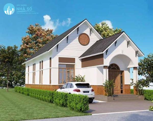 Mẫu nhà cấp 4 2 phòng ngủ 70m2 sang trọng