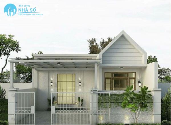 Mẫu nhà cấp 4 2 phòng ngủ 70m2 nhà phố