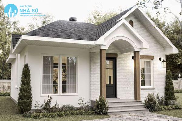 Mẫu nhà cấp 4 2 phòng ngủ 80m2 theo màu tươi sáng