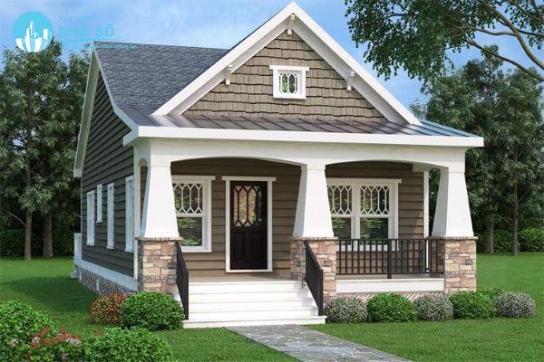 Mẫu nhà cấp 4 2 phòng ngủ 80m2 hiện đại