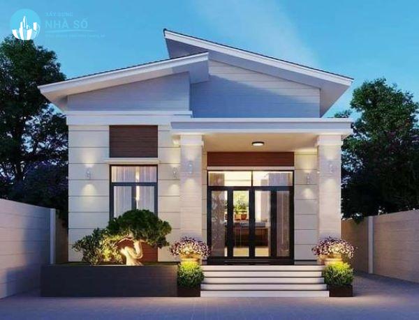 Mẫu nhà cấp 4 2 phòng ngủ 80m2 đơn giản