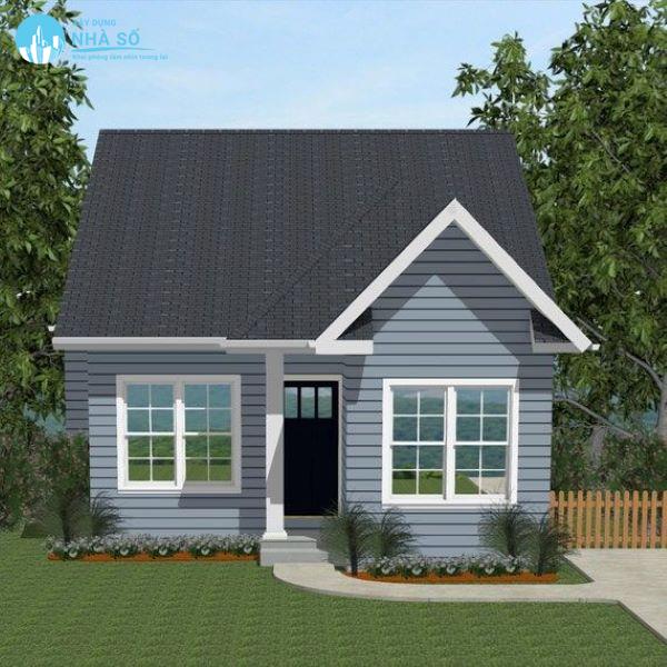 Mẫu nhà cấp 4 2 phòng ngủ 80m2 tiện nghi