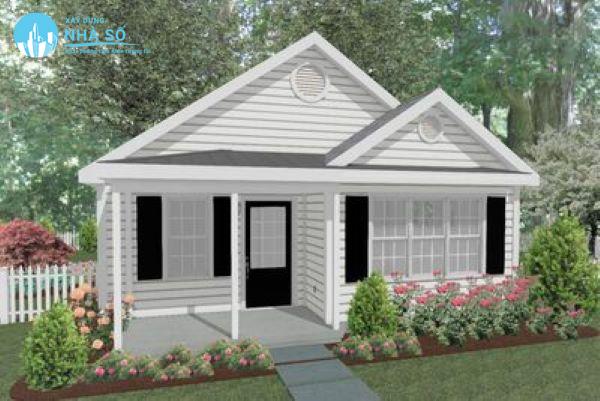 Mẫu nhà cấp 4 2 phòng ngủ 80m2 thoải mái