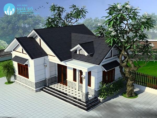 Mẫu nhà cấp 4 3 phòng ngủ 1 phòng thờ tối ưu không gian