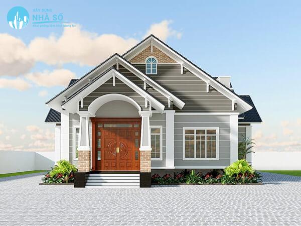 Mẫu nhà cấp 4 3 phòng ngủ 1 phòng thờ diện tích nhỏ gọn