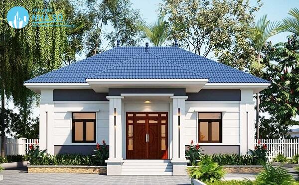 Mẫu nhà cấp 4 100m2 3 phòng ngủ 1 thờ hiện đại
