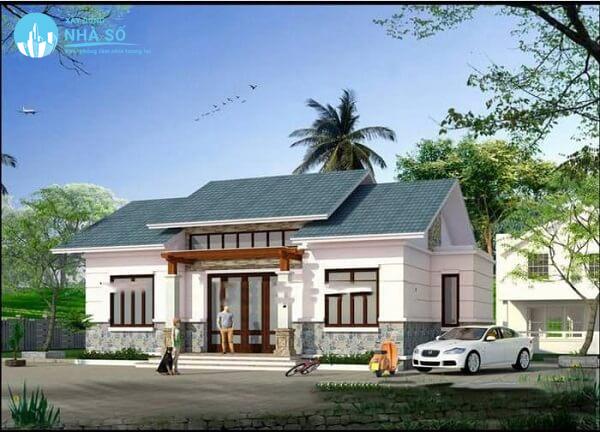 Mẫu nhà cấp 4 100m2 3 phòng ngủ 1 thờ sang trọng