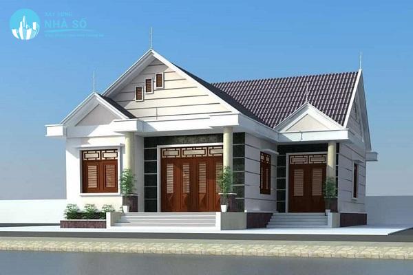 Mẫu nhà cấp 4 120m2 3 phòng ngủ 1 thờ tiết kiệm chi phí