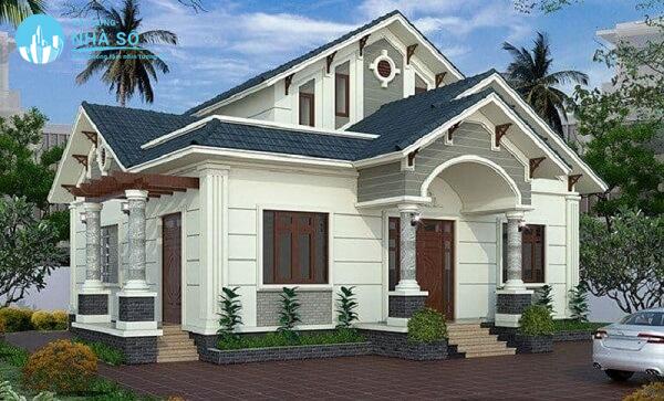 Mẫu nhà cấp 4 120m2 3 phòng ngủ 1 thờ thân thiện môi trường