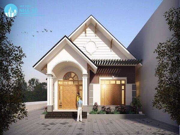 Mẫu nhà cấp 4 ngang 6m 3 phòng ngủ sang trọng