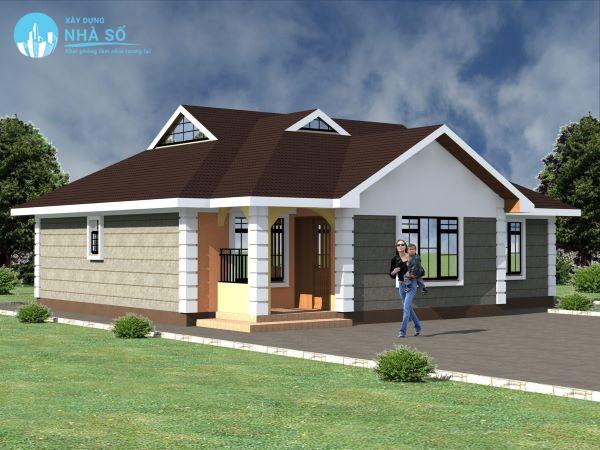 Mẫu nhà cấp 4 3 phòng ngủ 500 triệu tối ưu không gian