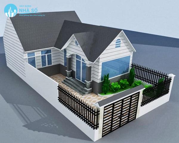 Mẫu nhà cấp 4 6x20m 3 phòng ngủ diện tích nhỏ gọn
