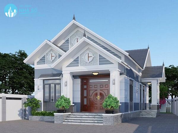Mẫu nhà cấp 4 7x15m 3 phòng ngủ sáng tạo