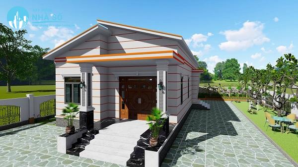 Mẫu nhà cấp 4 3 phòng ngủ 5x20 sang trọng