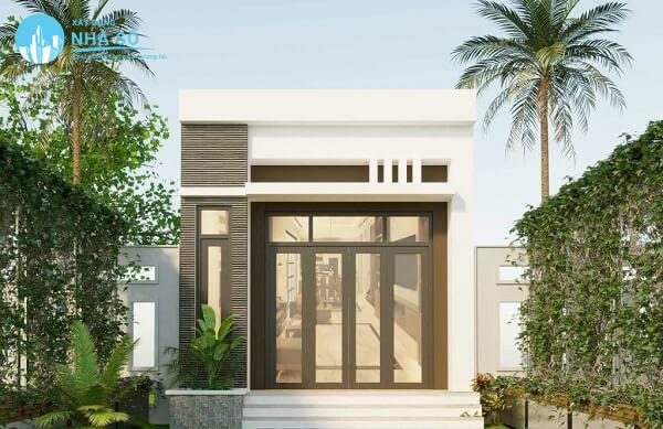 Mẫu nhà cấp 4 3 phòng ngủ 5x20 phong cách cổ điển