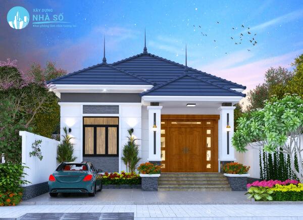Mẫu nhà cấp 4 8x10m 3 phòng ngủ sang trọng