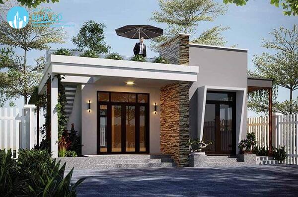 Mẫu nhà cấp 4 8x12m 3 phòng ngủ sáng tạo