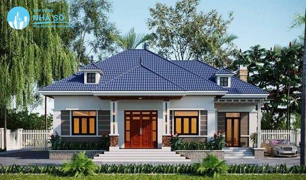 Mẫu nhà cấp 4 3 phòng ngủ 1 phòng thờ phong cách cổ điển