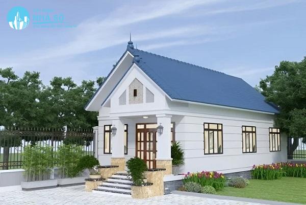 Mẫu nhà cấp 4 5x20 có giếng trời phù hợp với gia đình nhỏ