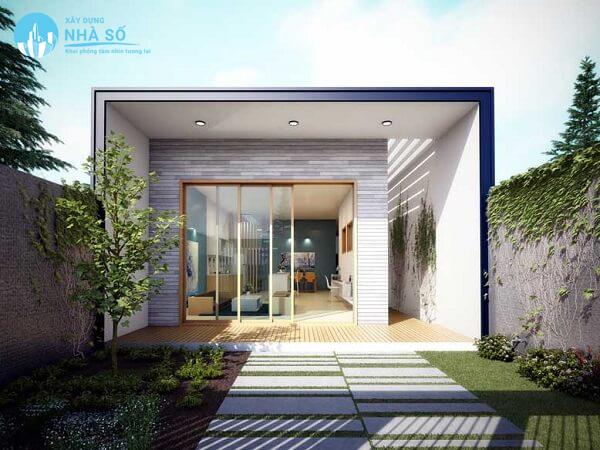 Mẫu nhà cấp 4 5x20 3 phòng ngủ thiết kế thông minh
