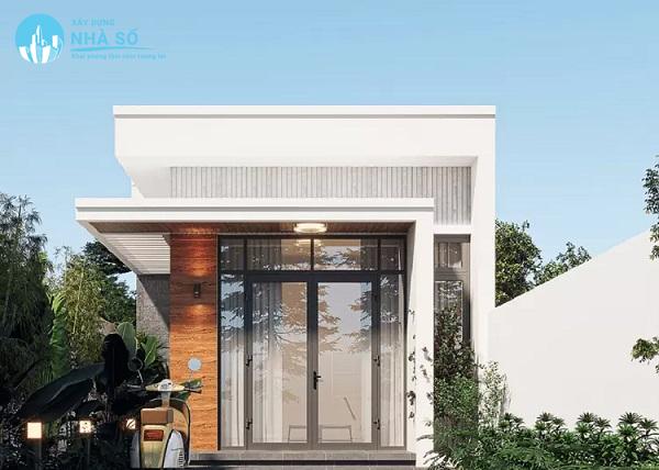 Mẫu nhà cấp 4 5x20 có giếng trời tiết kiệm năng lượng