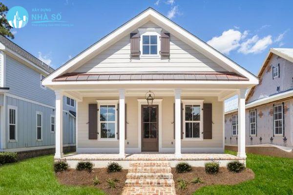 Mẫu nhà cấp 4 60m2 2 phòng ngủ tươi sáng