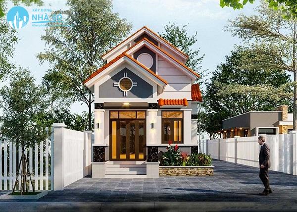 Màu sắc hài hòa cho mẫu nhà cấp 4 6x20.